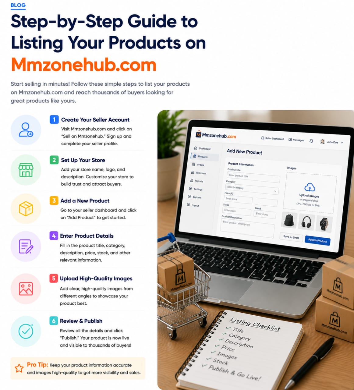 Step-by-Step Guide to Listing Your Products on Mmzonehub.com